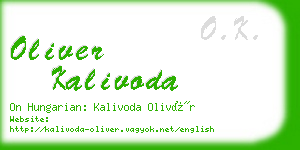 oliver kalivoda business card